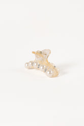 Lile Pearl Hair Clip - White